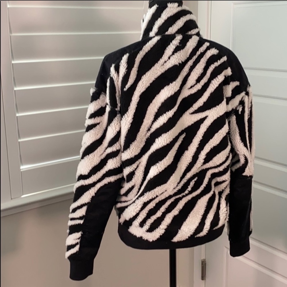 Rag & Bone Zebra Print Half Zip Pullover S - image 4